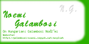 noemi galambosi business card